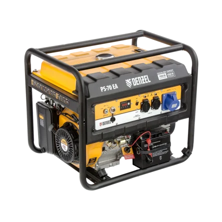 Генератор бензиновый DENZEL PS 70 EA, 7.0 кВт, 230 В, 25 л, электростартер