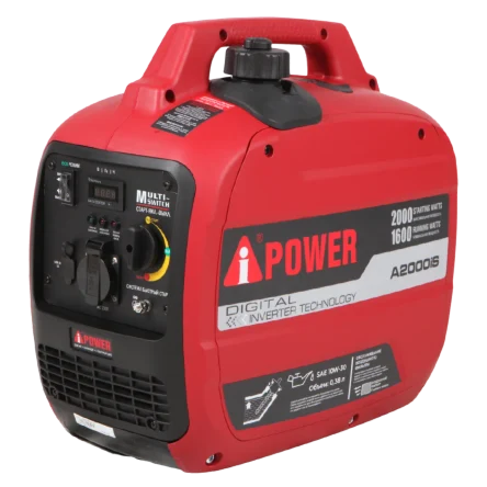 Инверторный бензиновый генератор A-iPower A2000IS с ручным запуском, 1.6 кВт, 230В