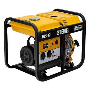 Генератор дизельный DENZEL DES-32, 3,2 кВт, 230 В, 11 л, ручной стартер